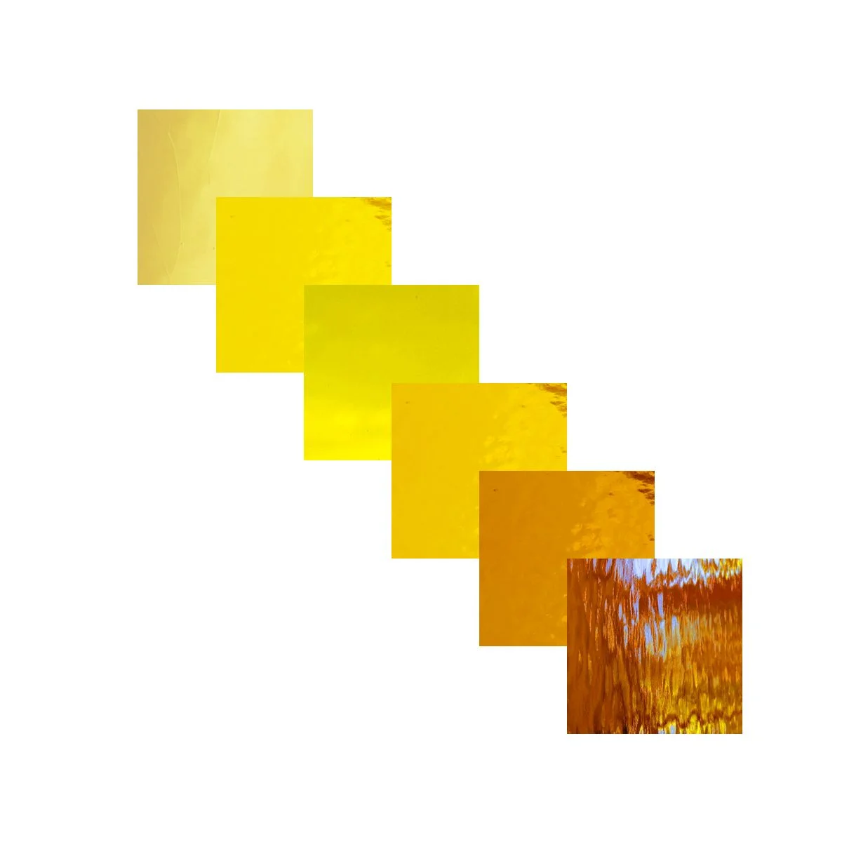 Spectrum/OCG transparent glass pack, amber/yellow, 6pcs, fusible COE96